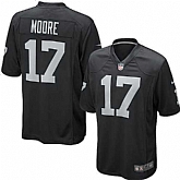 Nike Men & Women & Youth Raiders #17 Moore Black Team Color Game Jersey,baseball caps,new era cap wholesale,wholesale hats